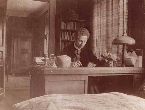 Der junge Theodor Heuss in seinem Heilbronner Arbeitszimmer im Jahr 1915. Foto: Familienarchiv Heuss Der junge Theodor Heuss in seinem Heilbronner Arbeitszimmer im Jahr 1915. Foto: Familienarchiv Heuss