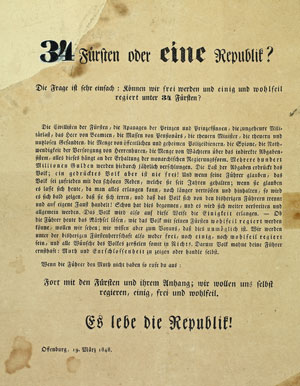 Das Flugblatt forderte den Sturz der Fürsten, die Beseitigung feudaler Abgaben und eine freie Republik. Foto: Stadtarchiv Offenburg