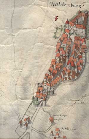 Landkarte von 1784. Foto: Hohenlohe-Zentralarchiv Neuenstein Landkarte von 1784. Foto: Hohenlohe-Zentralarchiv Neuenstein