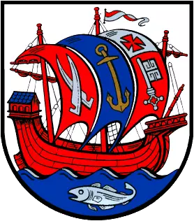 Bremerhaven, das Tor der Deutschen zur Neuen Welt. Foto: Landeswappen von Bremerhaven