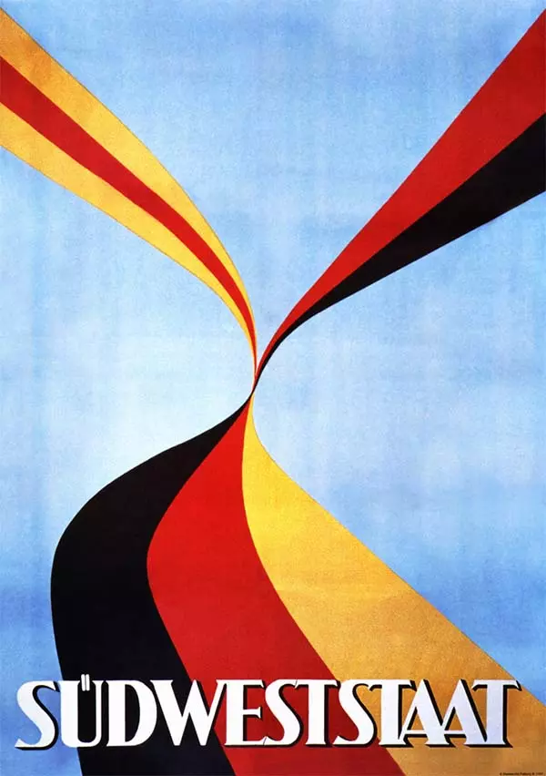 Plakat für den Südweststaat, 1951. Quelle: LMZ Baden-Württemberg