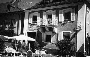 „Stadtwirtshaus" Müllheim: Vom Balkon proklamierte Struve die Republik.