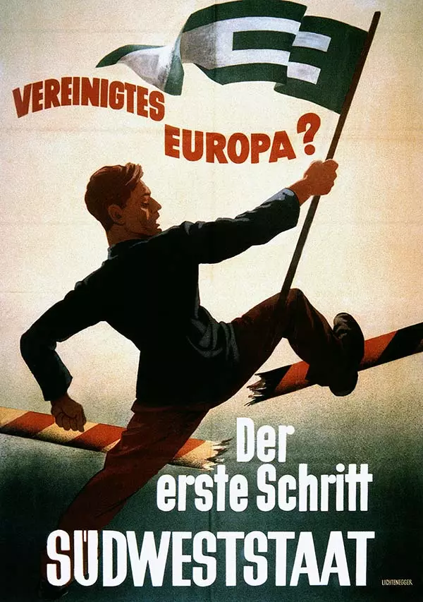 Plakat für den Südweststaat, 1951. Quelle: LMZ Baden-Württemberg