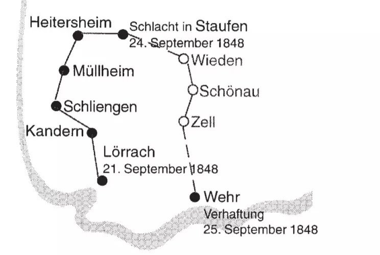 Grafik: Struvezug, aus: Broschüre "Wege der Revolutionäre" (LpB)