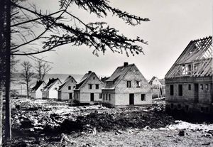 Neue Siedlung für Vertriebene in Oberzell. Foto: Erzählwerkstatt, Ortsarchiv Taldorf