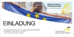 Einladung zum Festakt im Landtag