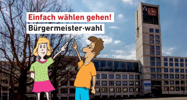 Einfach wählen gehen: Was man über die Bürgermeister•wahl wissen muss. Infos in Leichter Sprache. Foto: Stuttgarter Rathaus, Pixabay.com/Foto-Horst. Einfach wählen gehen: Was man über die Bürgermeister•wahl wissen muss. Infos in Leichter Sprache. Foto: Stuttgarter Rathaus, Pixabay.com/Foto-Horst.